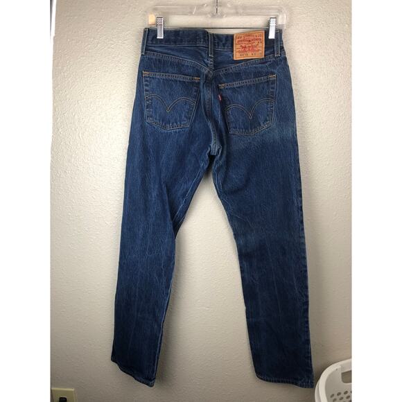 Vintage Y2k Levi's 501 501XX Classic Straight Blue Button Fly Denim Jeans 31x36 - Picture 6 of 12